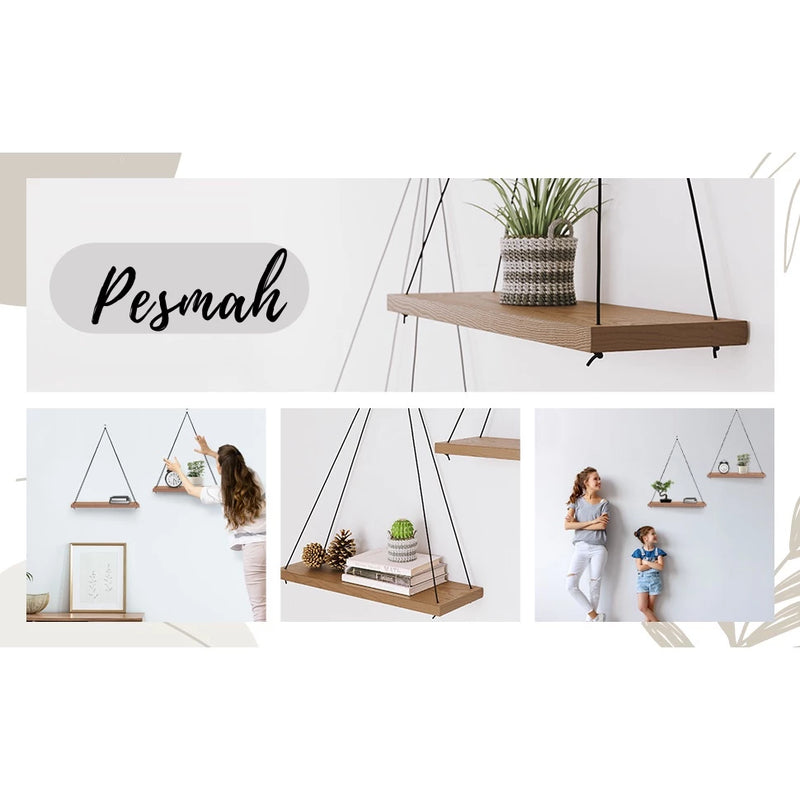 Kit 3 Prateleiras de Madeira Nicho Suporte Plantas Rustico mdf