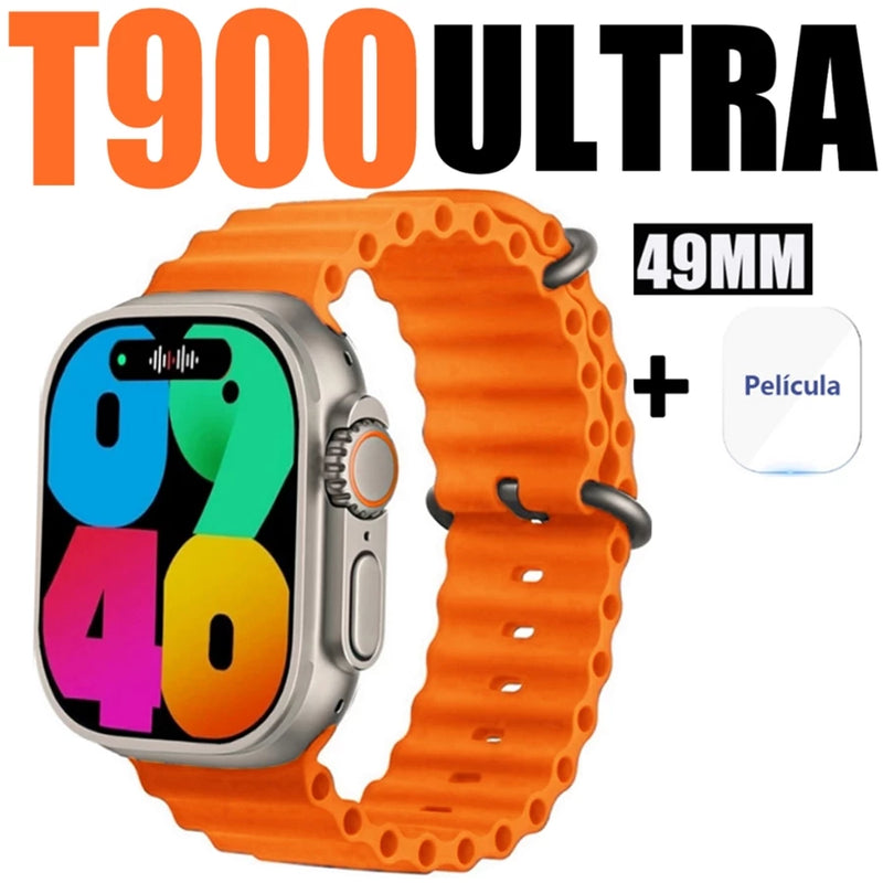 T900 Ultra Smartwatch Relógio Inteligente Prova Bluetooth Monitoramento De Saúde Exercício Contagem