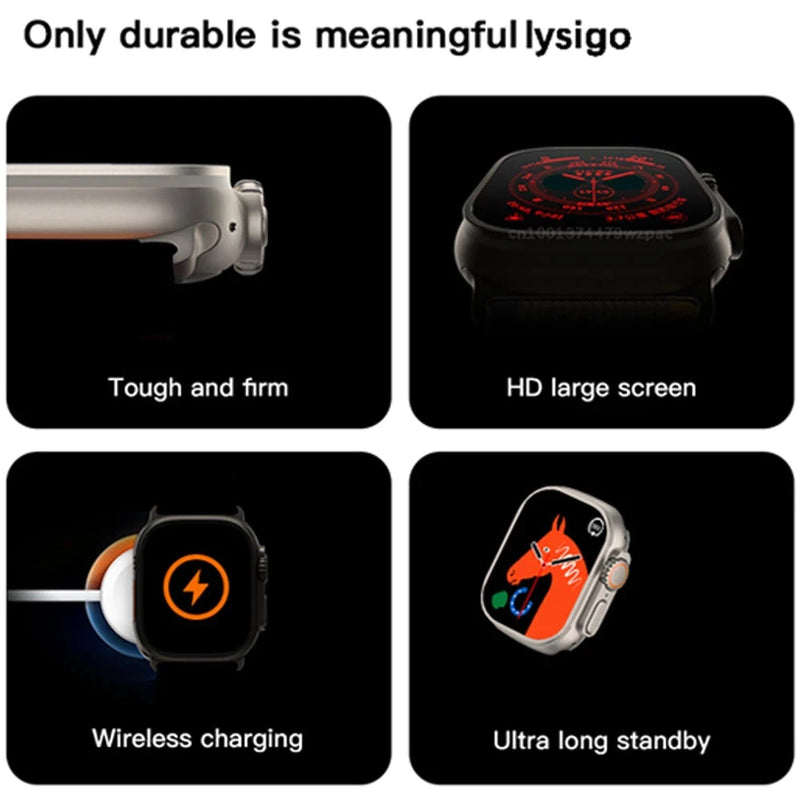 T900 Ultra Smartwatch Relógio Inteligente Prova Bluetooth Monitoramento De Saúde Exercício Contagem