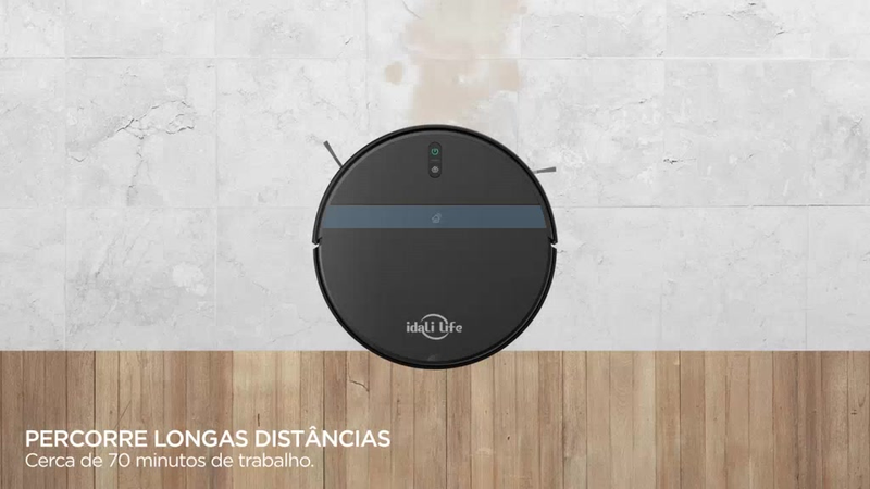 Aspirador de Pó Para Casa Robô Inteligente Com Sensores Anti- queda IDALI LIFE