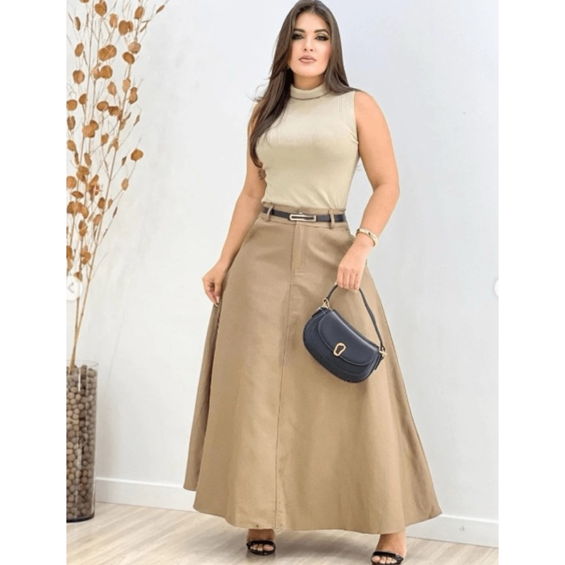 Saia Longa Feminina Alfaiataria