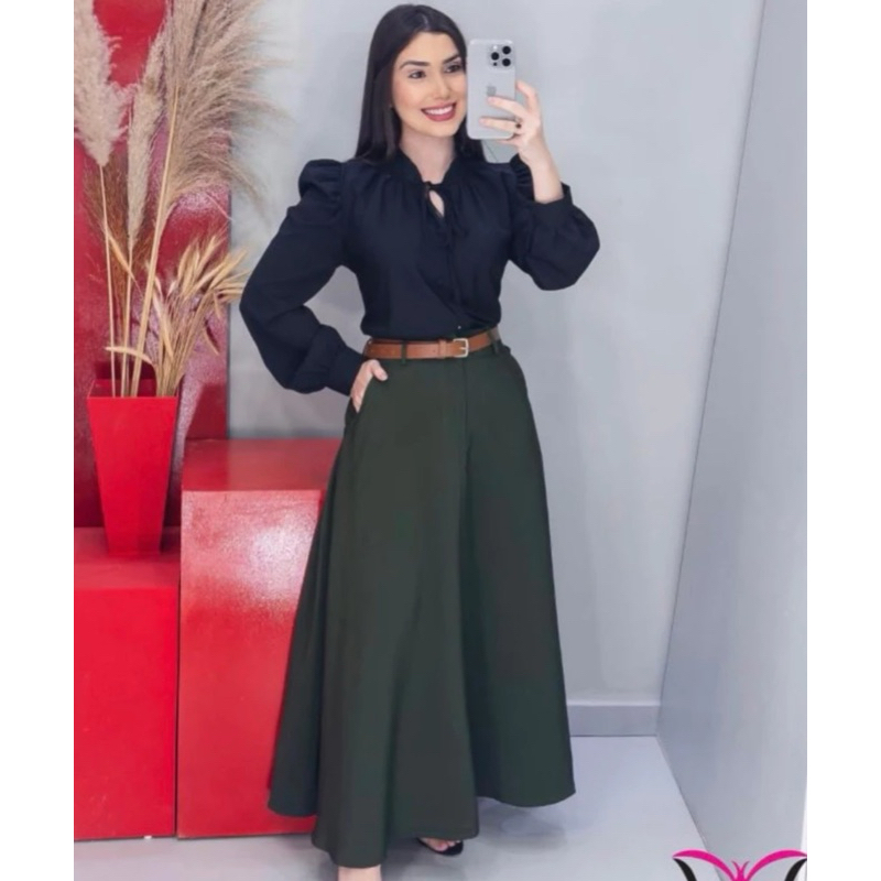 Saia Longa Feminina Alfaiataria