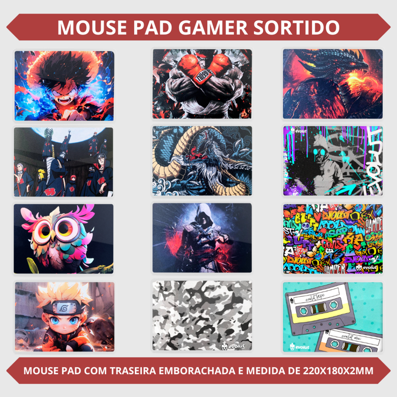 Kit Gamer Teclado Semi-mecânico + Mouse Gamer RGB Dpi + Mouse Pad Computador Notebook e Vídeogame
