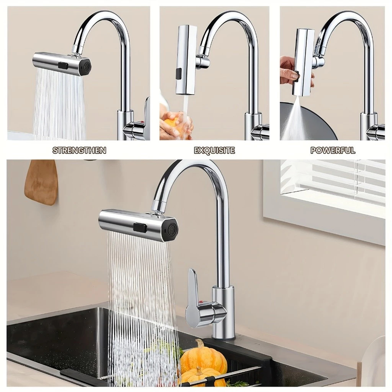 Adaptador Multifuncional Para Torneira Com Acessórios / Flexível de Cozinha / Potente e Durável