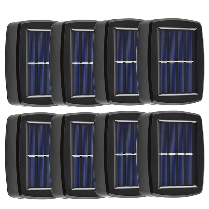 Kit 8 Luminária De Parede Led Arandela Solar com 2 Focos Externa À Prova D'Água