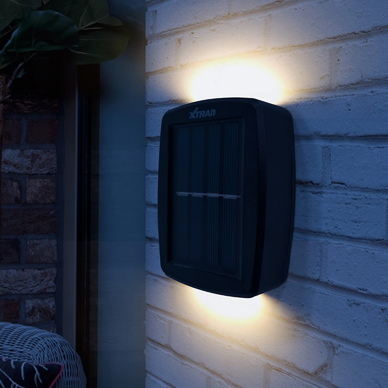 Kit 8 Luminária De Parede Led Arandela Solar com 2 Focos Externa À Prova D'Água