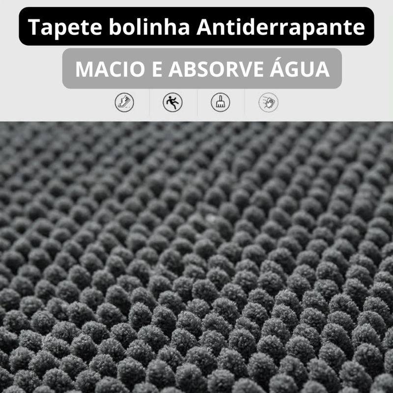 Kit Tapete Banheiro 40x60 Antiderrapante Microfibra Macarrão Luxo Várias Cores