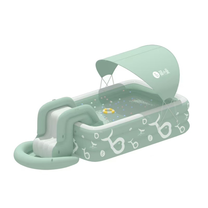 Piscina infantil inflável playground piscina Guarda-sol