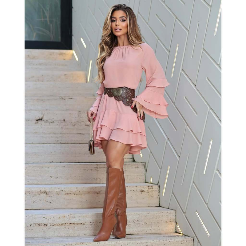 vestido buho tecido duna tamanhos G unico