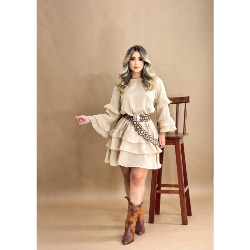 Vestido buho tecido duna tamanhos G único