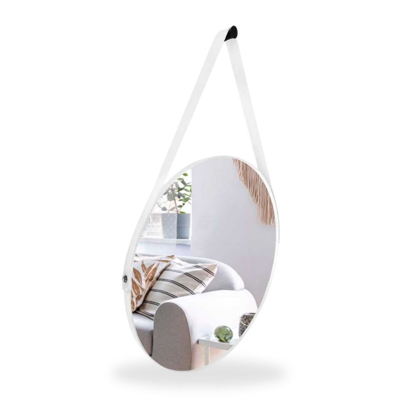 Espelho Redondo Decorativo Adnet Alça 60cm e 50cm Sala Quarto Banheiro de Parede