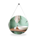 Espelho Redondo Decorativo Adnet Alça 60cm e 50cm Sala Quarto Banheiro de Parede