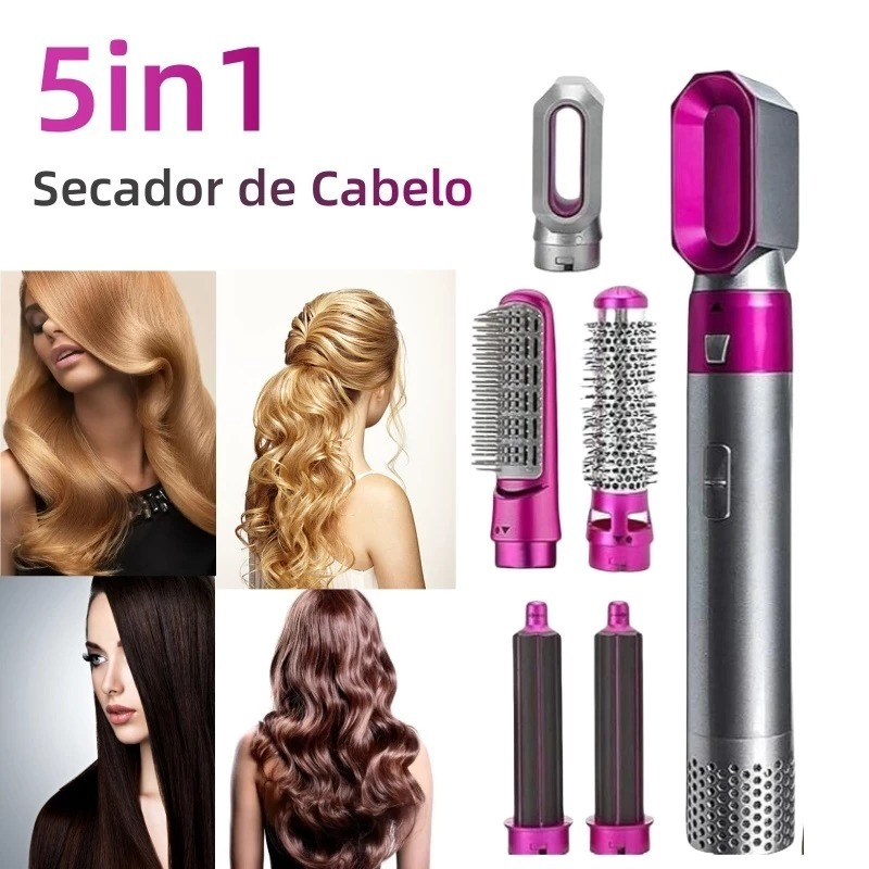 Escova Secador de Cabelo 5 em 1 Multifuncional