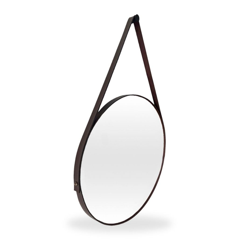 Espelho Redondo Decorativo Adnet Alça 60cm e 50cm Sala Quarto Banheiro de Parede