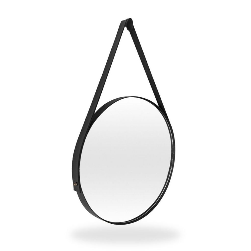 Espelho Redondo Decorativo Adnet Alça 60cm e 50cm Sala Quarto Banheiro de Parede