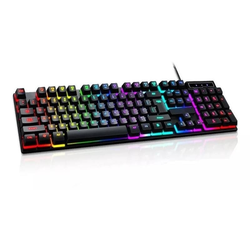 Kit Gamer Teclado Semi-mecânico + Mouse Gamer RGB Dpi + Mouse Pad Computador Notebook e Vídeogame
