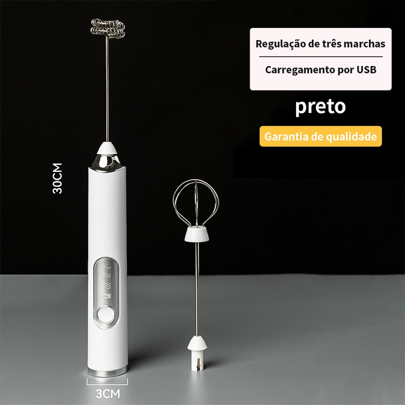 Mini Mixer portátil + Batedor Misturador Recarregável