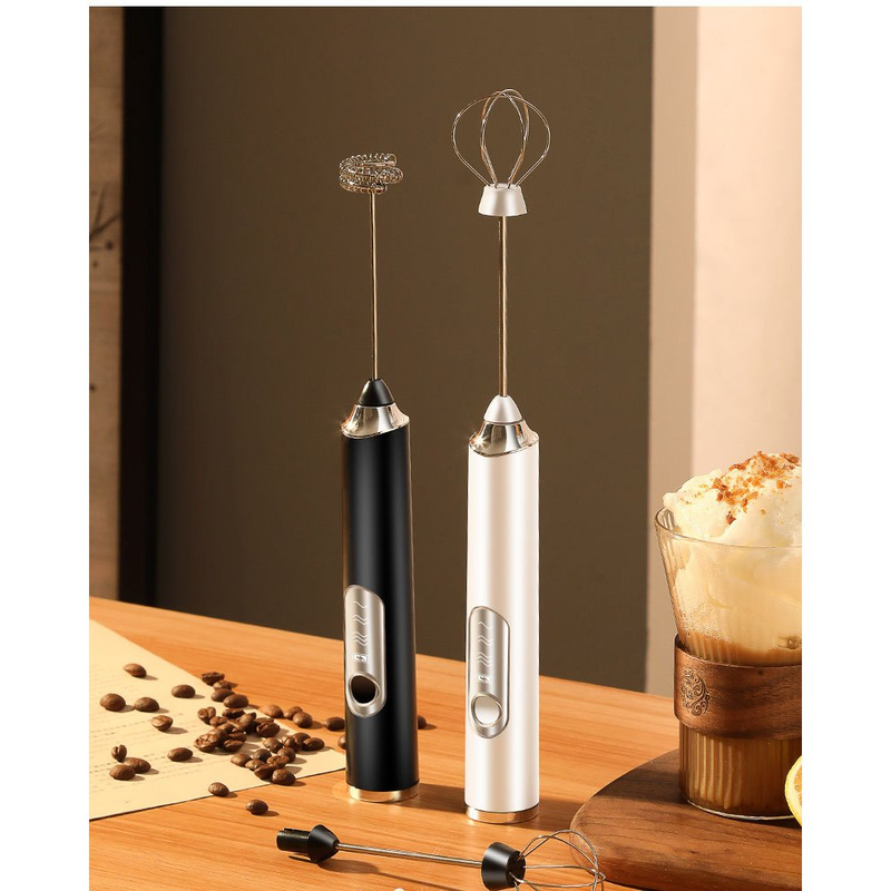 2 em 1 Mini Mixer de Bebidas Portátil Batedor Misturador Recarregável para Bebidas Leite Café Clara