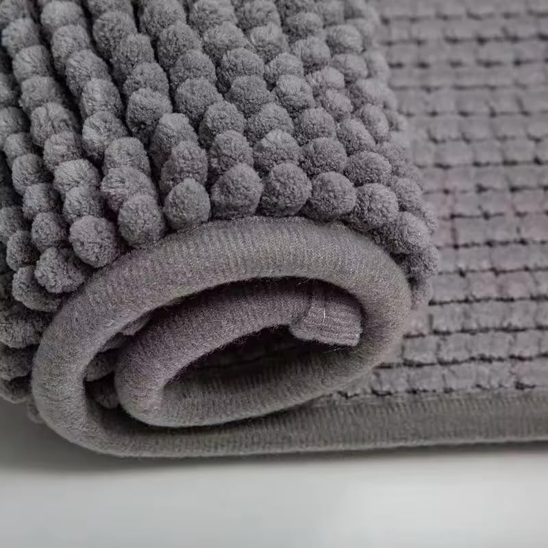 Kit Tapete Banheiro 40x60 Antiderrapante Microfibra Macarrão Luxo Várias Cores