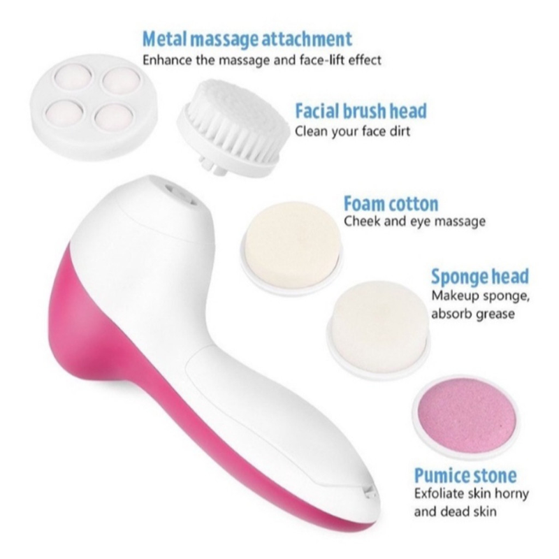 ANA1108 Escova Facial Elétrica Esfoliante Massageadora 5/1 Portátil PRONTA ENTREGA