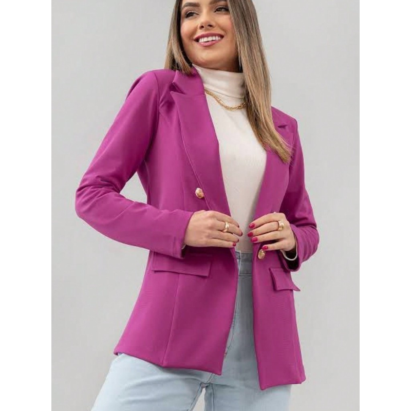 Blaze feminino de alfataria com bortao