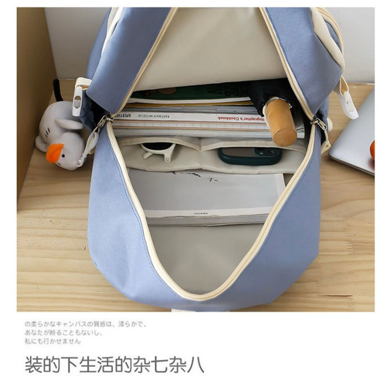 Kit 5 Bolsa Mochila Femina De Nylon adequado Para Escola Multiuso